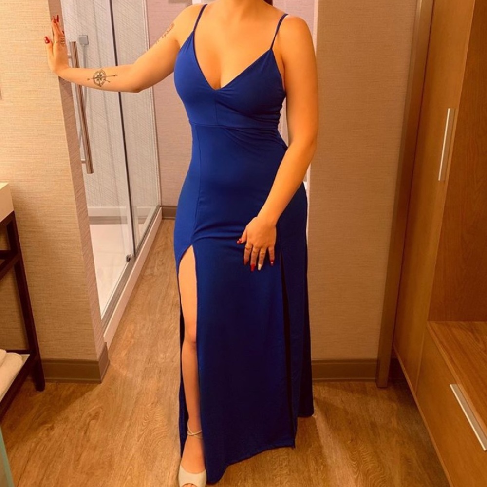 Royal Blue floor length dress - xs/s